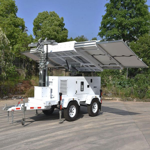Portable Solar Light Tower Construction Light Tower Running Time 19.2 Hours LED Mobile Light Tower