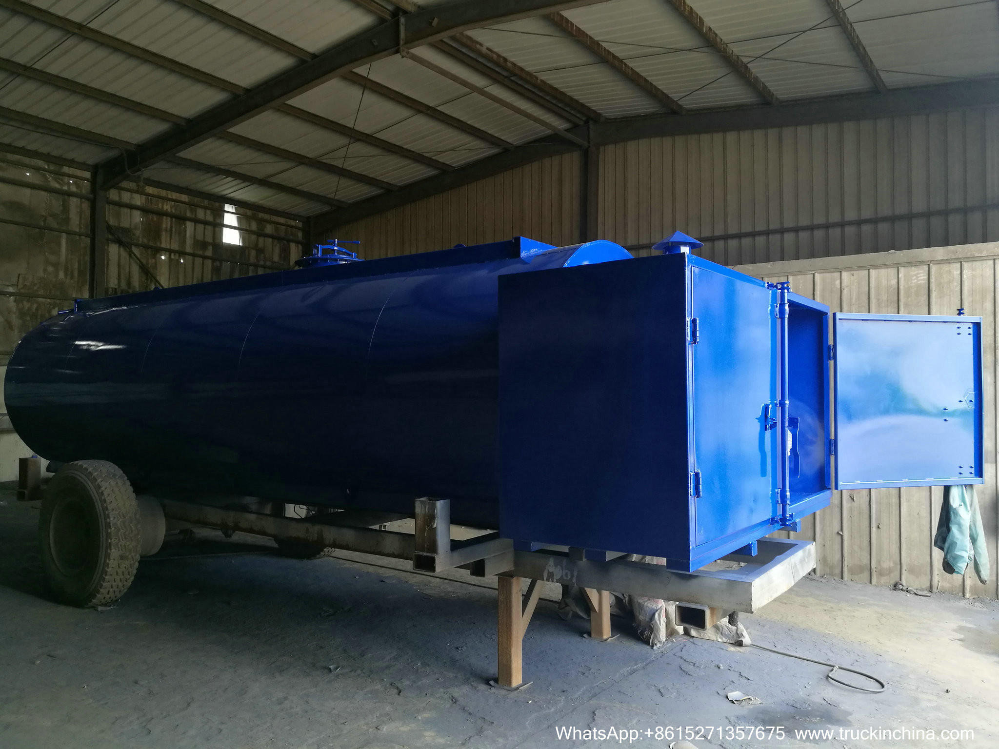 9m3 Hot Asphalt Tank for Tanker Lorry Upper Body WITH BALTUR DIESEL OIL BURNER GEAR PUMP WhsApp:+8615271357675