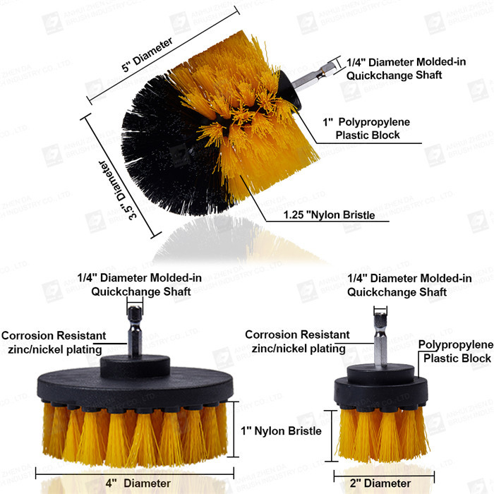 20pcs Scrubber Drill Brush Set Polishing Pad Car Cleaning Brushes For Screwdriver Washing Brush Car Cleaning Tools