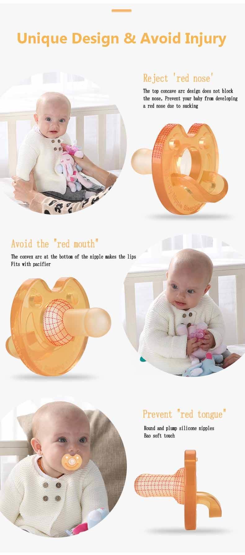 Baby Food Grade Silicone Daily And Night Pacifier Super Soft Liquid Silicone Mother Baby Pacifier