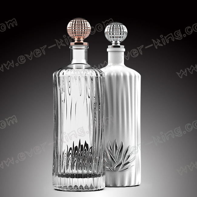Super Flint Round Liquor Glass Bottle Empty Customized 750ml