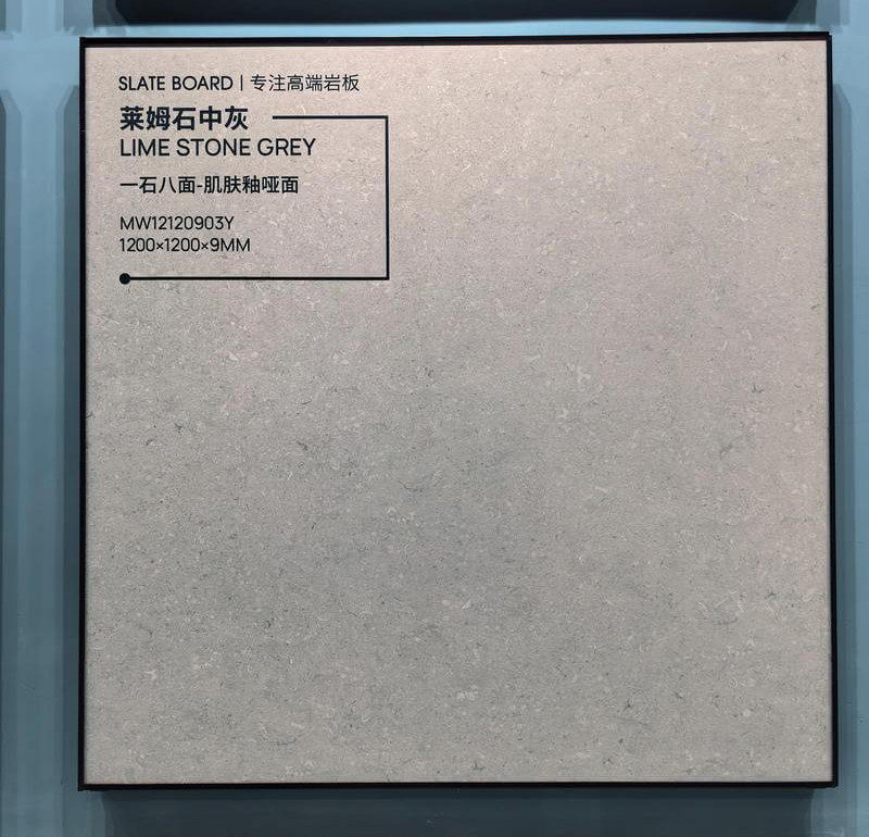 Indoor Wall Tiles And W.A 0.5% Anti-Slip Gray 1200x1200x9mm Elegant Soft Glazed Porcelain Tile For Apartment And Bedroom