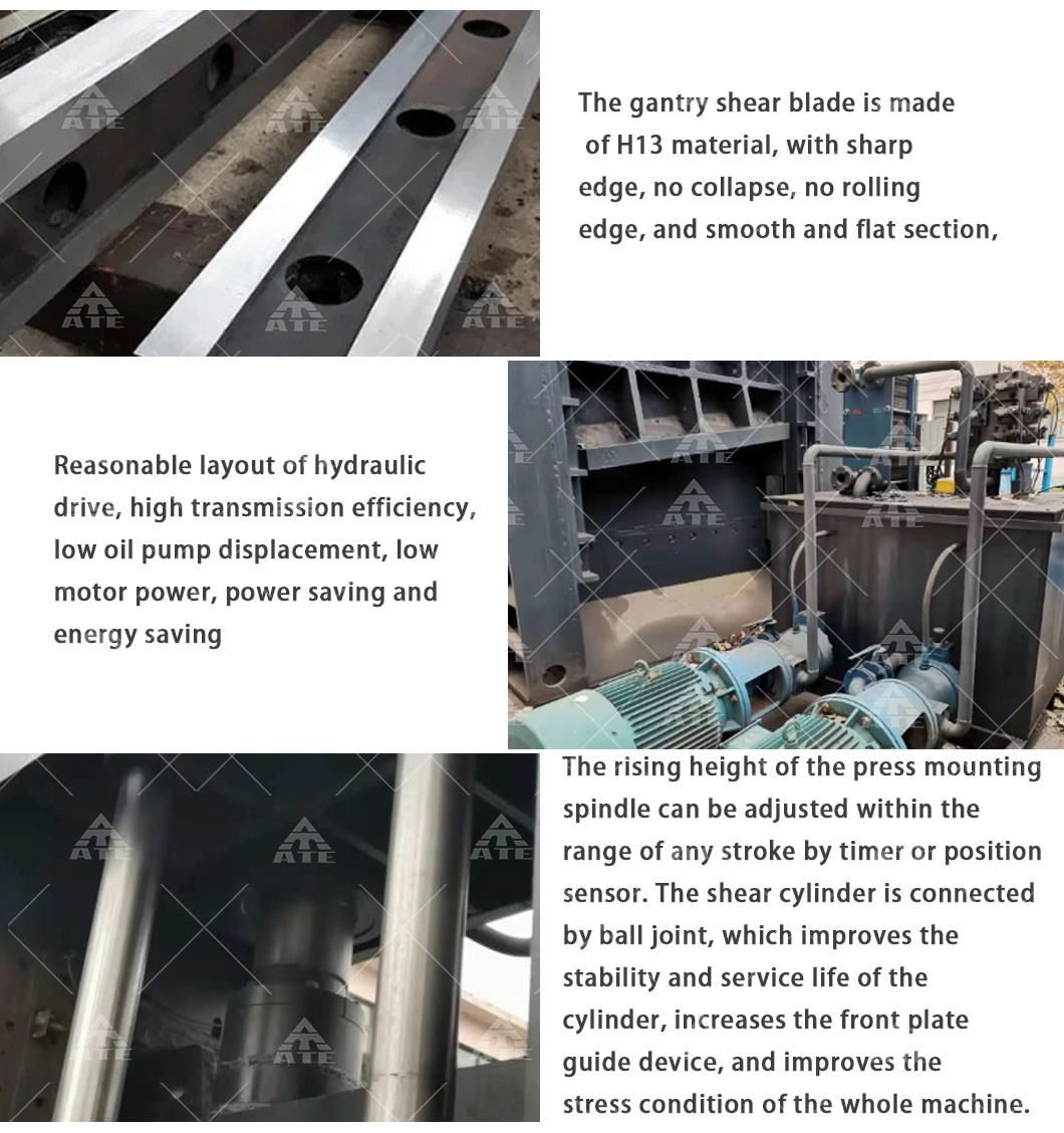 Scrap Metal Hydraulic Shearing Blade Cutting Scrap Gantry Shears
