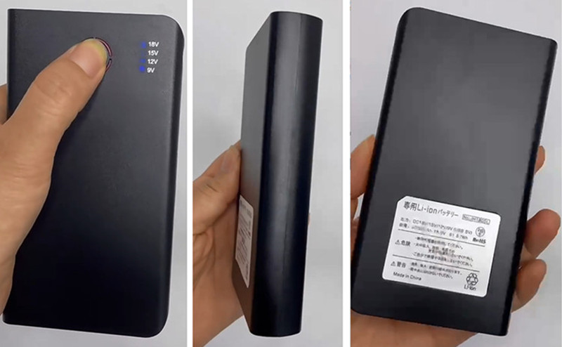Battery Powerbanks DC 4 Level Output Voltage 18V 15V 12V 9V For Summer Coat Fan