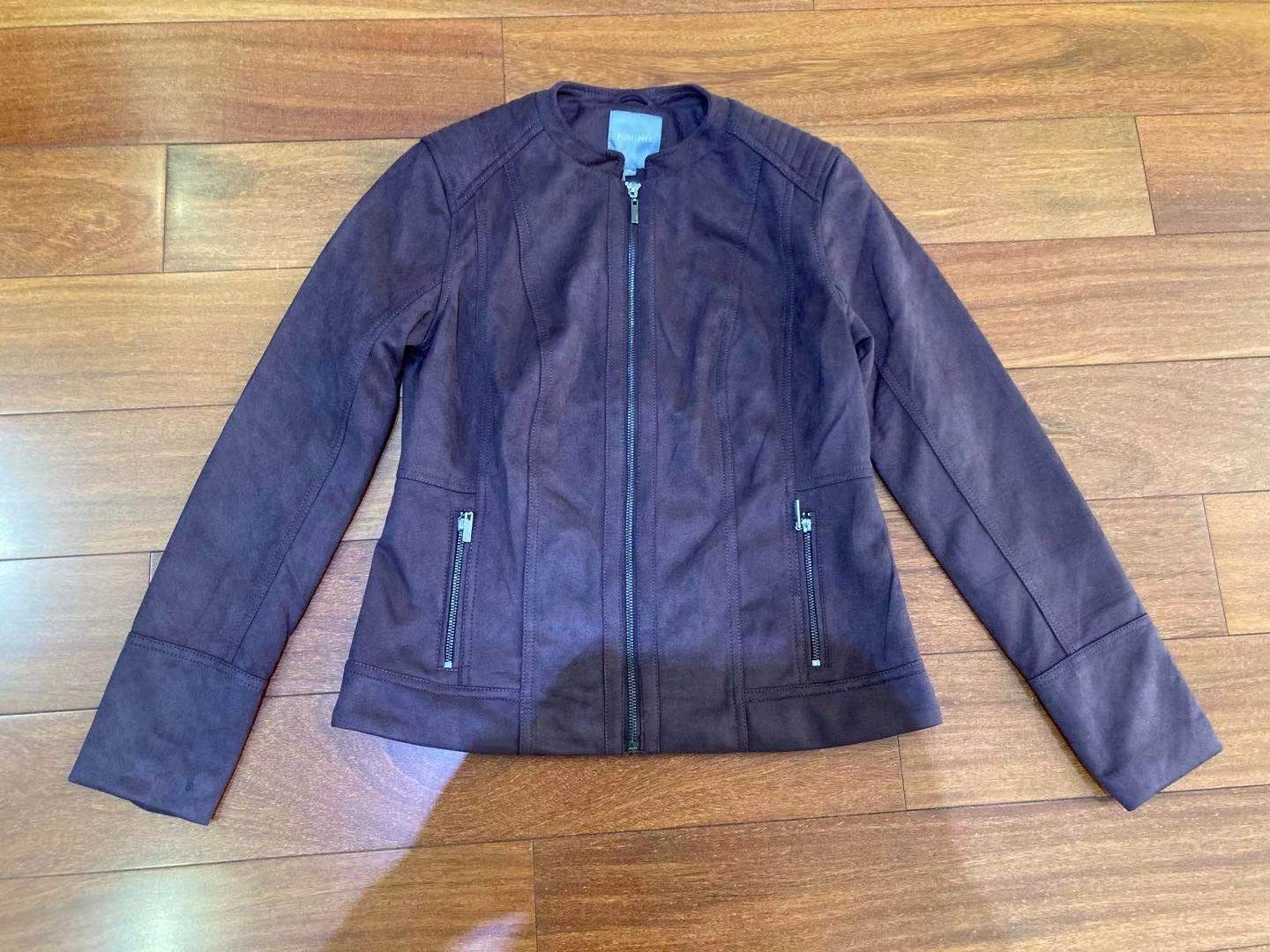 95% Polyester 5% Elastane Sueded Ladies Bomber Jacket