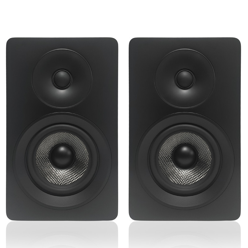 2 Way Stereo Passive Bookshelf Speakers With Bass Port Wooden Home Theater System Speakers