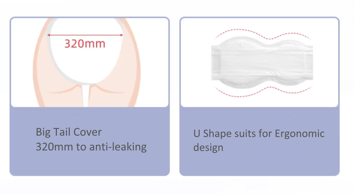 Menstrual Blood Disposable Maternity Pads Belted Rubber OEM Postpartum Sanitary Pads
