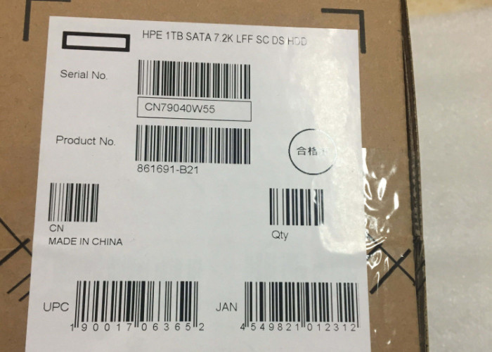 6G SATA HP Laptop 1TB Hard Disk 7.2K 3.5 Inch SC MDL HDD 861691-B21 Highly Durable