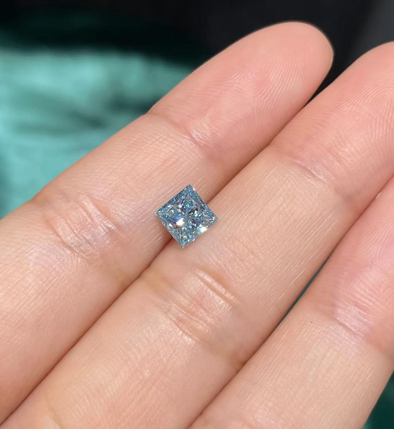 Loose Lab Made Diamonds Blue Diamonds Princess Lab Grown Diamond certified loose diamond