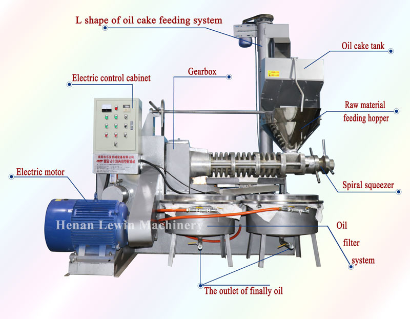 300-600 kg/h Peanut Oil Extraction Machine Sunflower Oil Making Machine