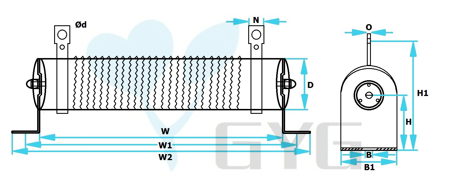 GYG WIREWOUND ELEVATOR RESISTOR RIPPLE RESISTANCE