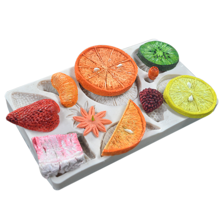 Personalized Silicone Baking Tools Set Fruit Pattern Fondant Mat Cake Decorating