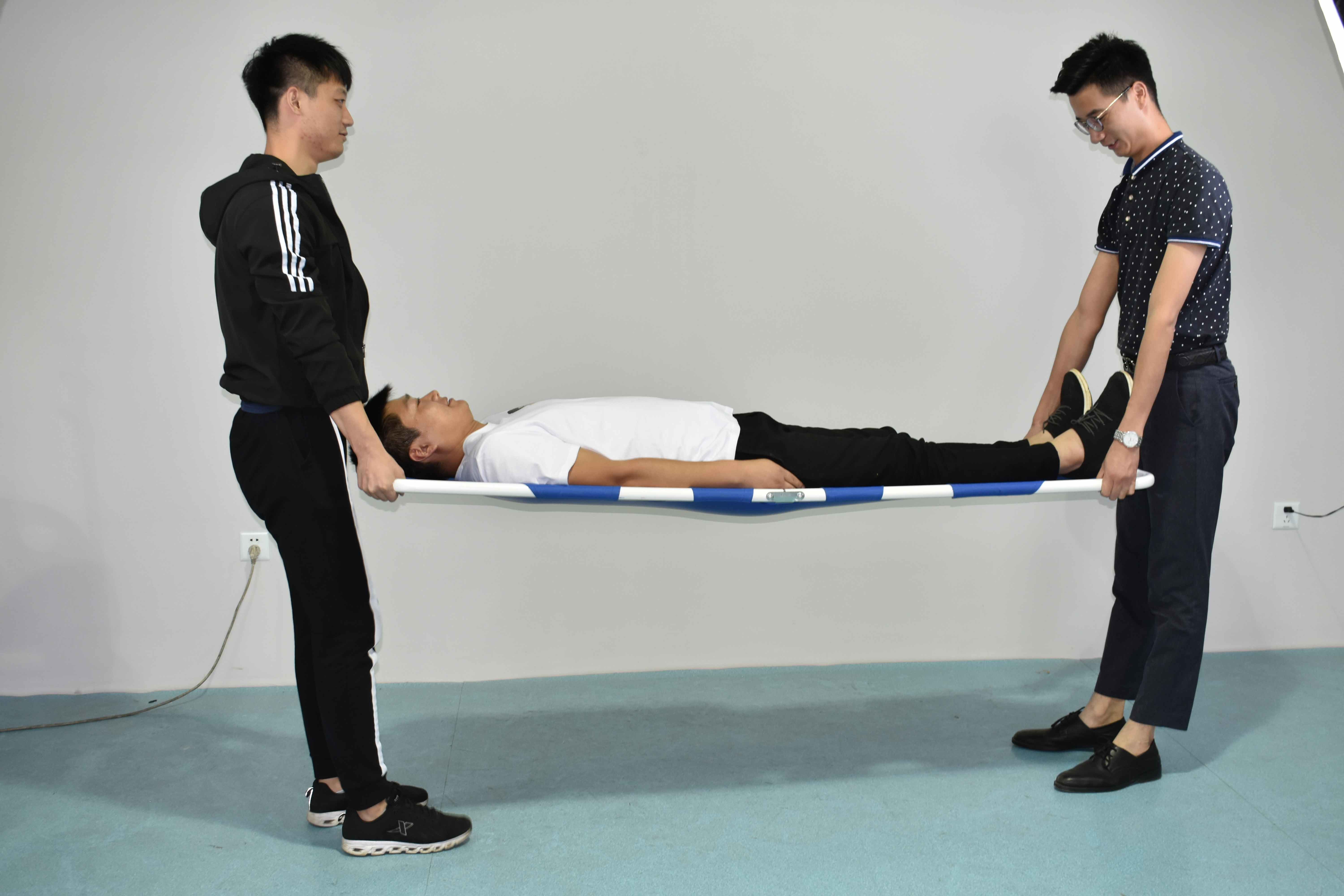 Blue Two Automatic Folding Medical Stretcher For Ambulance 6.5 Kg 185CM