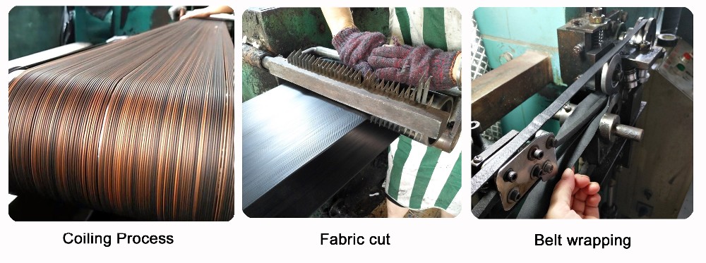 Polyester Cord Reinforced Wrapped Hard Cording Groove Rubber V Belt for Cutting Needs