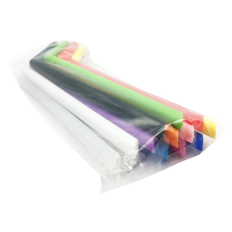 Decorative Funny Large Boba Tea Silicone Drinking Straws Colored With 8.5mm Mouth