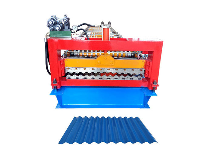 PLC Program Corrugated Roof Sheet Making Machine Automatic Producing With Hand Touch Screen