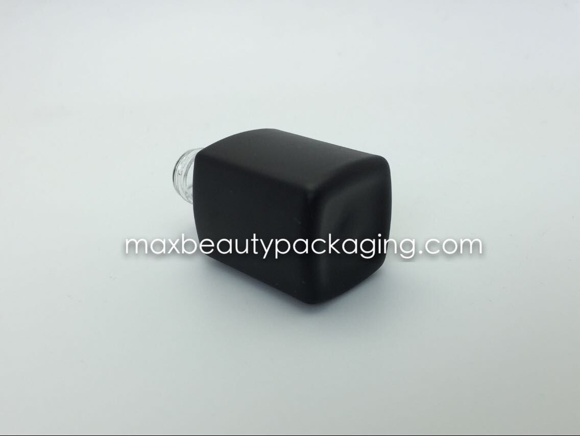 hot sale black matte powder coating gel polish bottle 11ml square shape popular gel bottle nail polish packaging