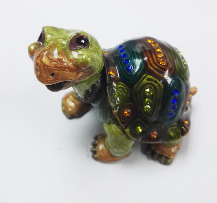 turtle shaped trinket box fashion metal jewelry box wedding trinket boxes