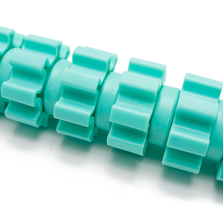17.5x1.5in Green Massage Stick Hand Held Roller For Muscles Stainless Tube