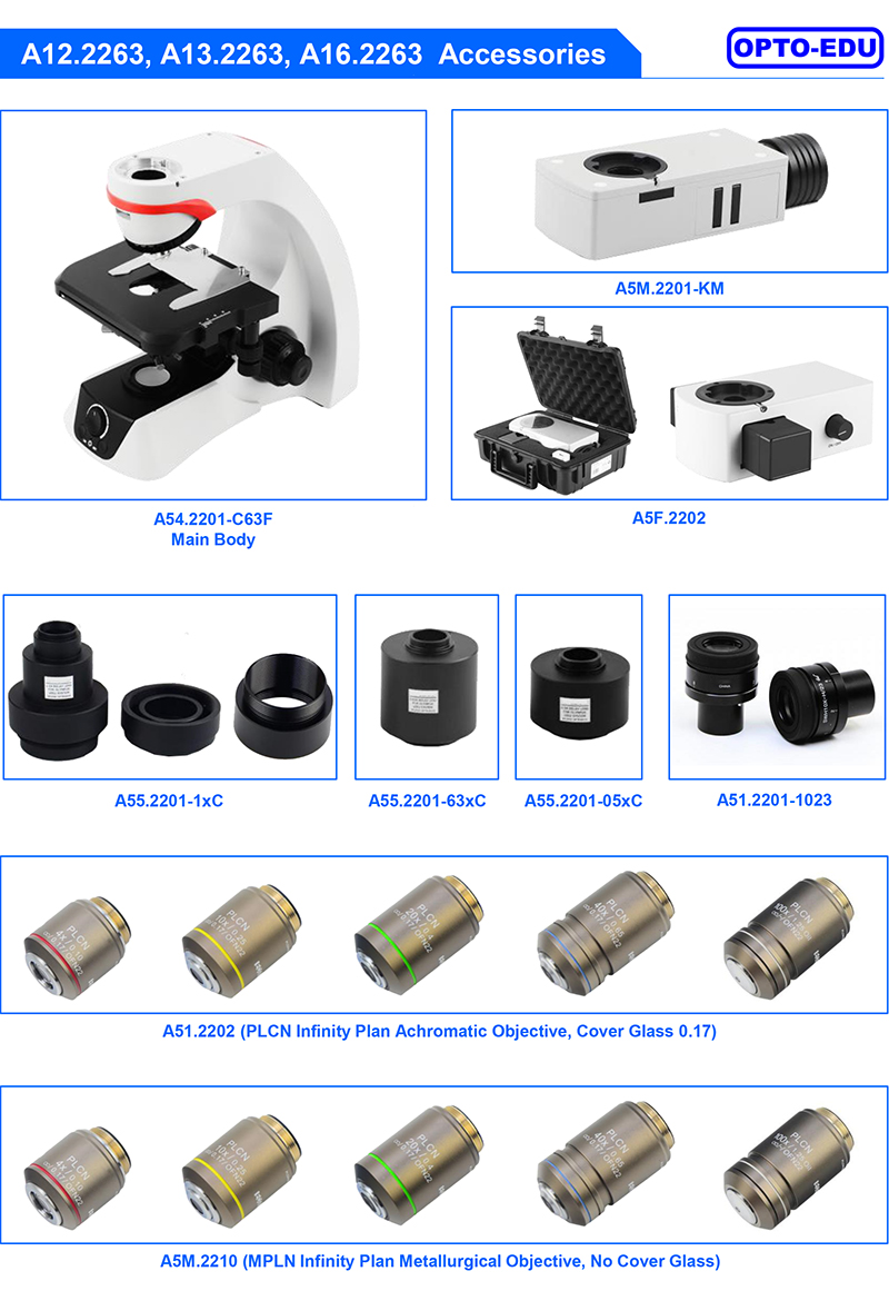 OPTO EDU A13.2263 Trinocular Laboratory Transmit Reflect Metallurgical Microscope