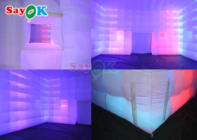 Customized Air Cube Tent Inflatable Nightclub Wedding Photo Booth With Colorful LED Light