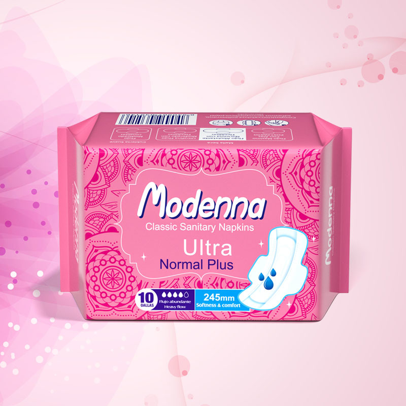 Breathable Women Sanitary Napkin Soft 100% Organic Cotton Sanitary Pads 285mm