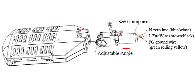 23250lm High Power LED Street Light 150w AC 90-305V Low Energy Consumption