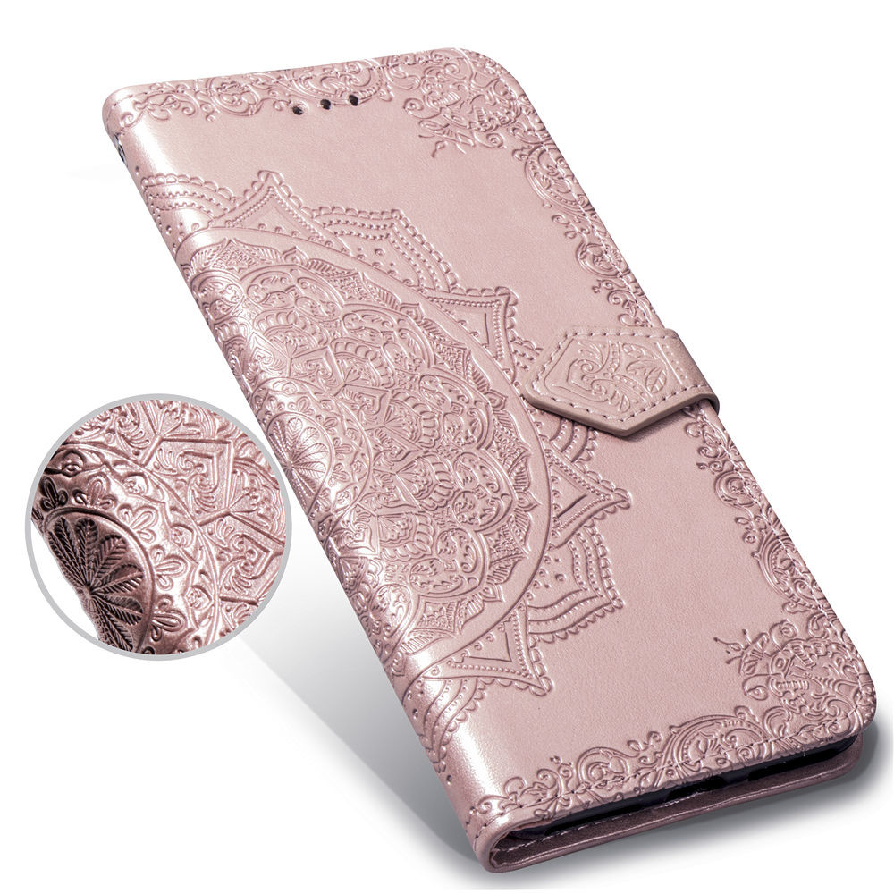 Multi Color Embossed Mandala Phone Flip Case For IphoneXS Max IphoneXR IphoneXS IphoneX Iphone8 Iphone8 Plus Iphone7