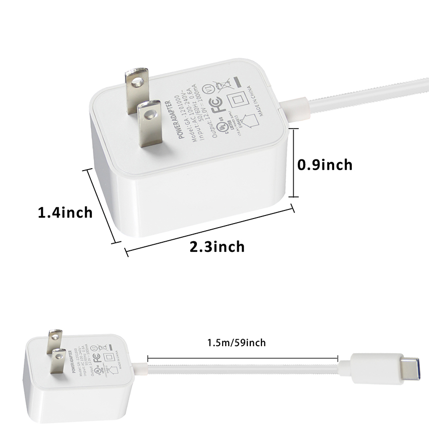 OEM/ODM Can be America Plug USB Power Supply Adapter Adaptor Switching 12V Type C Quick Charger 5V 2A
