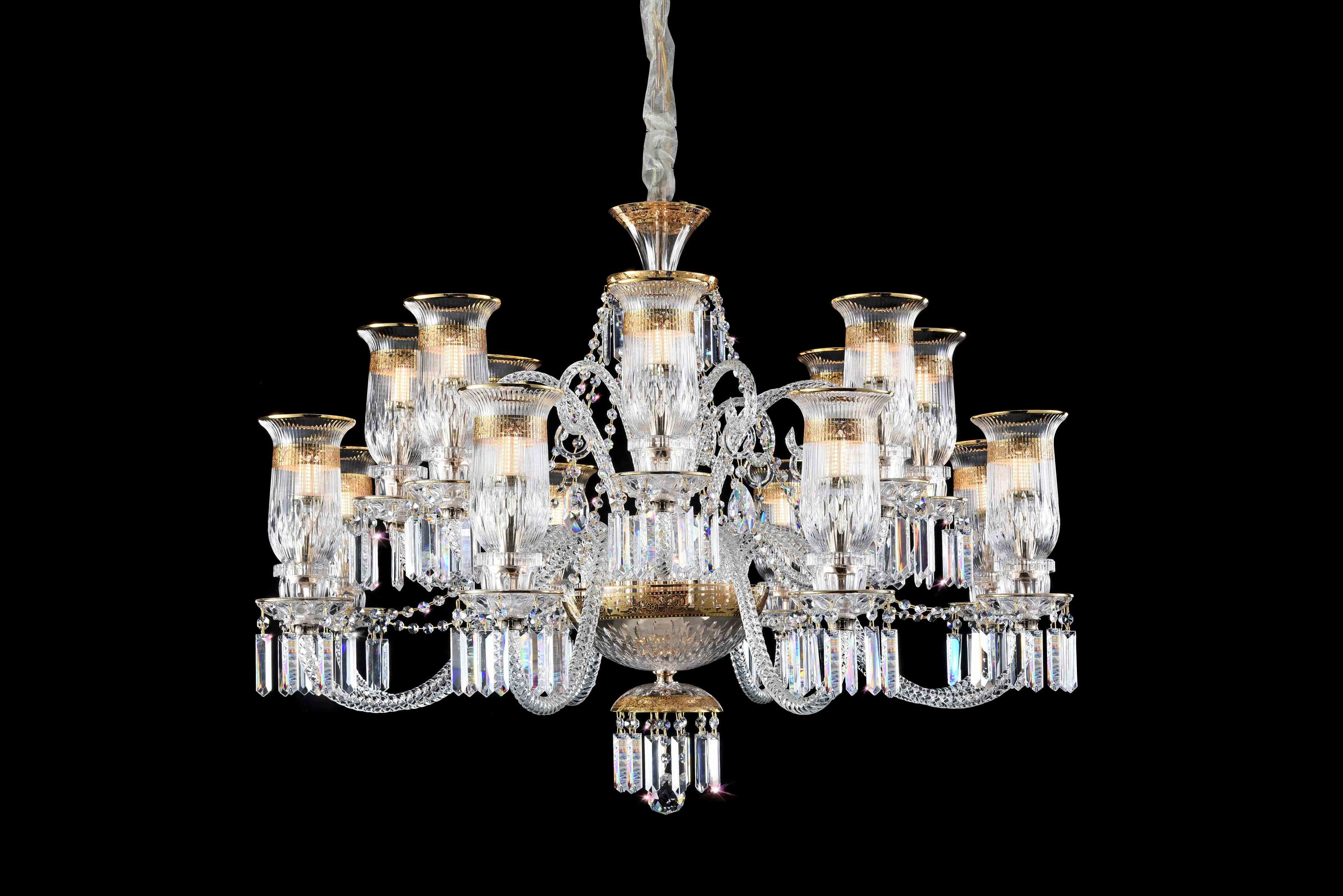 Customizable Glass Commercial Chandeliers High Brightness