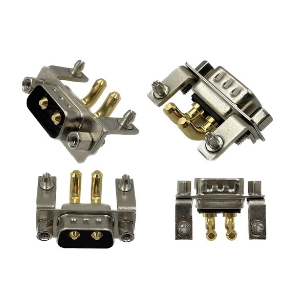 High Power 2V2 Male D-SUB Connectors Socket R/A DIP 90 Degree For PCB