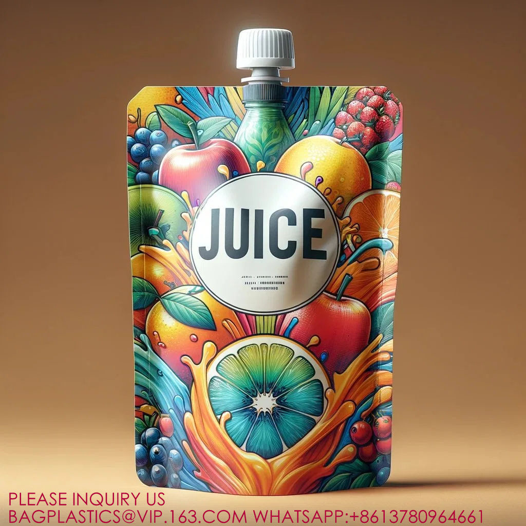 Beverage Milk Juice Bag Vertical Reusable Liquid Bag Packaging Sealed Storage Spout Bag