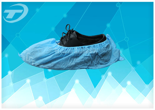 Blue SPP Nonwoven Disposable Waterproof Shoe Covers For Protection Use