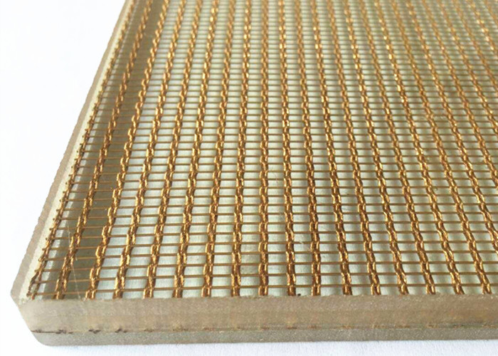 2500mm Width Copper Laminated Wire Mesh For Architectural Art Glass Partition