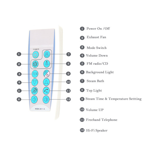 High Pressure Steam Shower Generator Kit With Mirror Touch Screen Operation