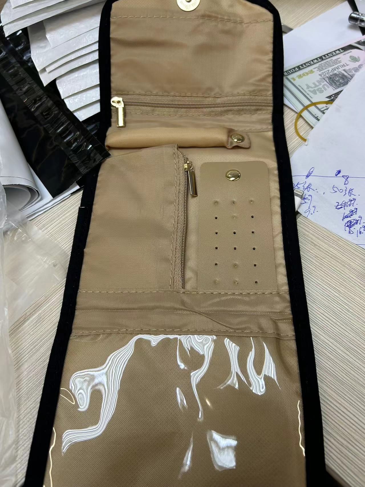 FOLDING JEWELRY BAG TRAVEL PORTABLE JEWELRY STORAGE BAG MULTI-RING EARRINGS JEWELRY BAG