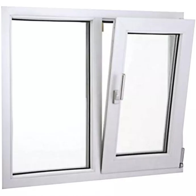 White Tilt And Turn UPVC Window Double Glass Outward Swinging Windows Customizable