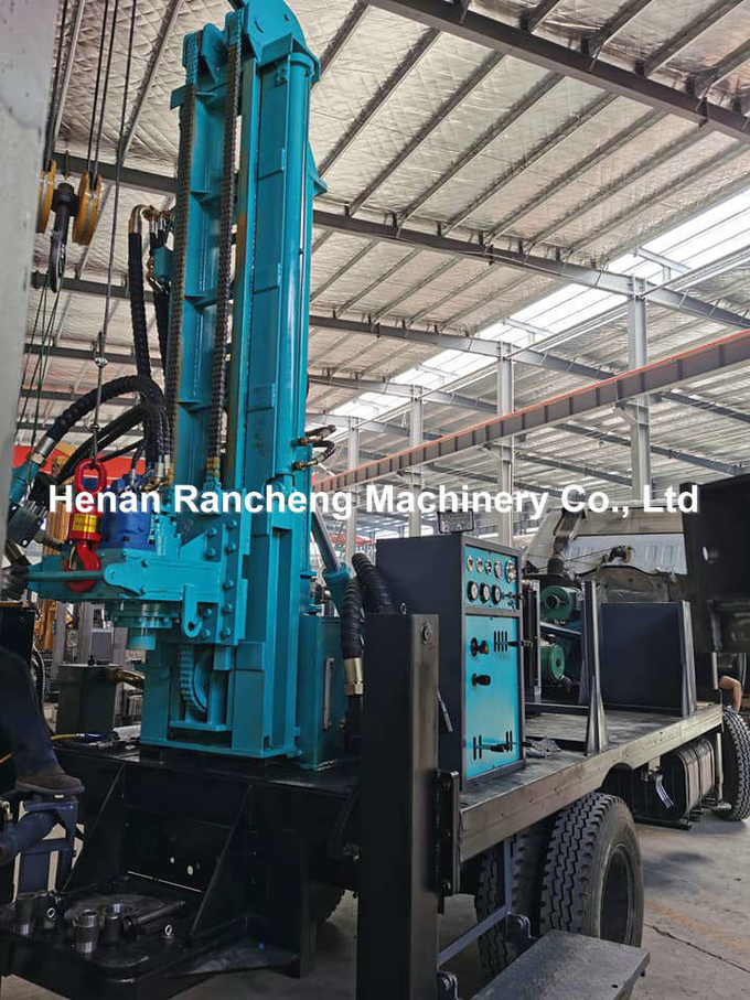 280m Depth Truck Mounted Water Well Drilling Machine 210HP Load Vehicle Engine