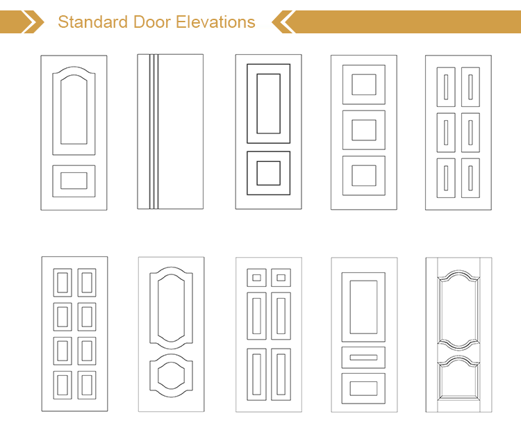Modern Internal Wooden Doors Honeycomb Paper Infilling For Bedroom Classroom