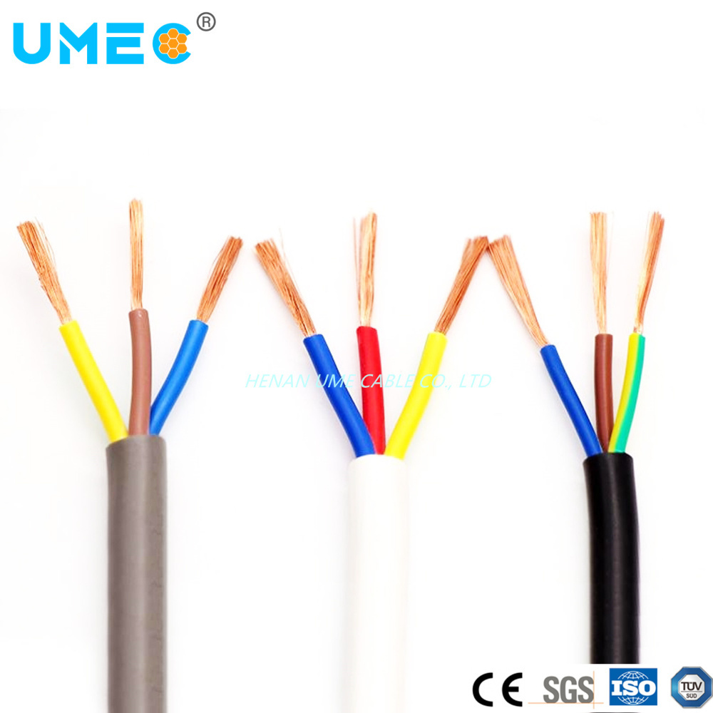 Low Voltage 300V Copper Conductor PVC Insulated Sheath Rvv Rvvb H05VV-F Electrical Cable