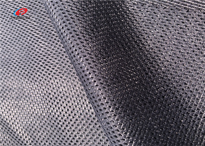 Dry Fit Blue Colour Athletic Mesh Fabric 100% Polyester 100gsm For Sports Wear