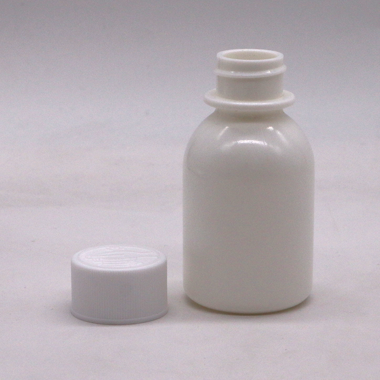 HDPE Plastic Type 60mL/2oz White Opaque Sealed Anti-Ulrraviolet Liquid Medicine Containers