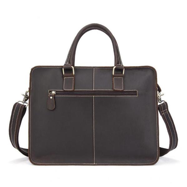 Fashion Mens Office Laptop Bag Vintage Cow Leather Business Handbag Men'S