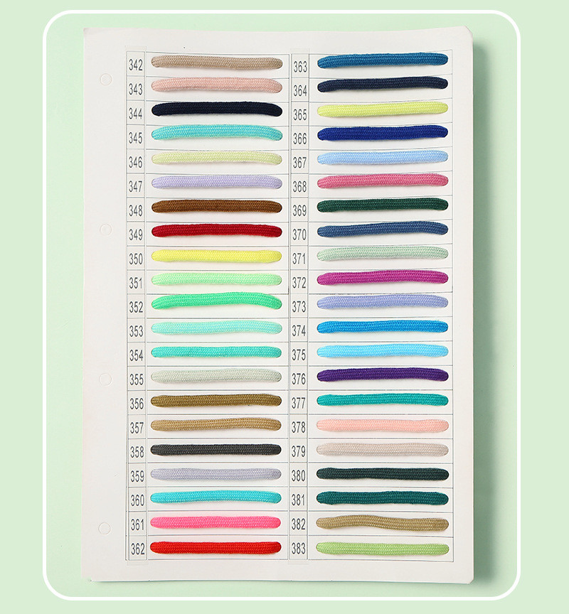Blue Brown 6mm Braided Cotton Rope For Garment Drawstring