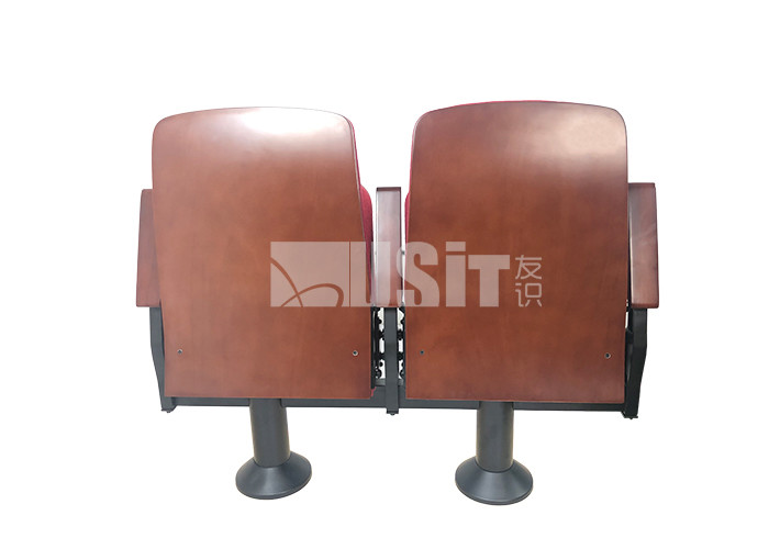 Fabric Chaise Cinema Audience Chair With Single Steel Leg