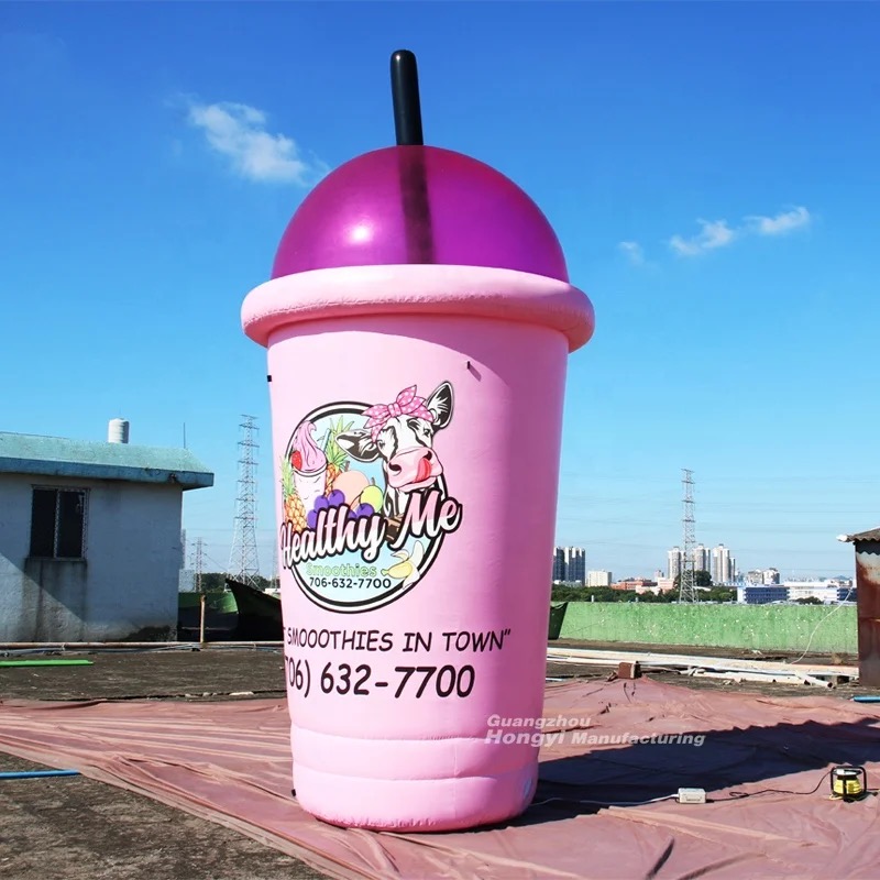 milk tea bottle tea cup win bottle inflatable can Customized Advertising Giant inflatable bottle cup for promotion event