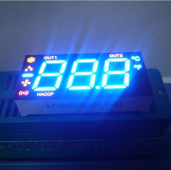Multiplexed Triple Digit Seven Segment LED Display Ultra White For Heating / Cooling Control