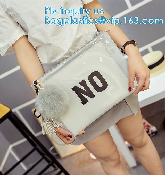 plastic slider zipper frosted PVC document bag, slider zipper frosted pvc bag garment packing with slider, Pouch Clear P