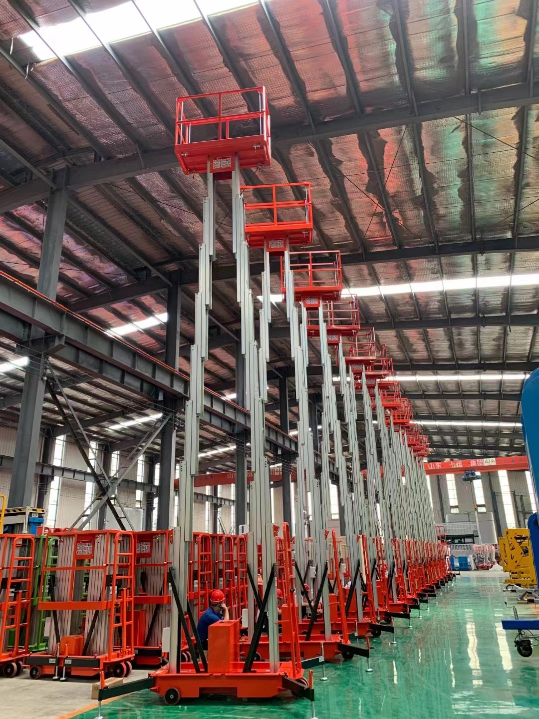 8m 10m 12m 14m 16m One Man Lift Hydraulic Aluminium Two Masts Lift For Repairing