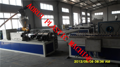 Solid Door Panel Wood Plastic Production Line Durable Full Automatic